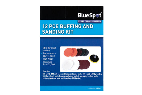 Blue Spot 12 Piece Buffing and Sanding Kit