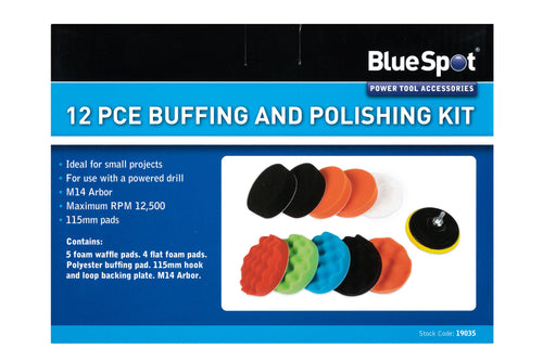 Blue Spot 12 Piece Buffing and Polishing Kit