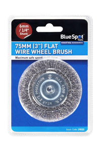 Blue Spot 75mm (3") Flat Wire Wheel Brush