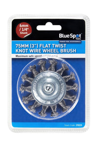 Blue Spot 75mm (3") Flat Twist Knot Wire Wheel Brush