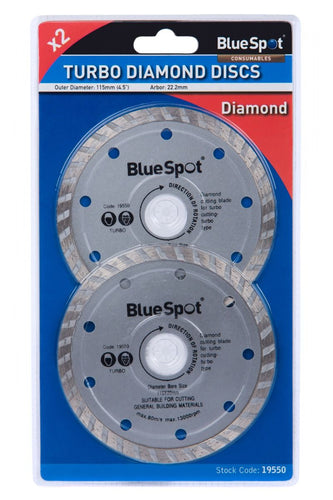Blue Spot 2 Piece Turbo 115mm (4.5) Diamond Discs