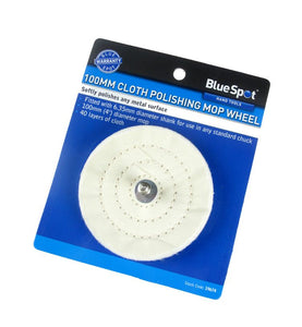 Blue Spot 100mm (4") Polishing Mop Wheel With Shank