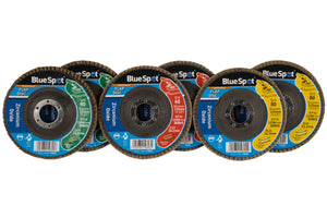 Blue Spot 6 Piece 115mm (4.5") Zirconium Oxide Flap Disc Set