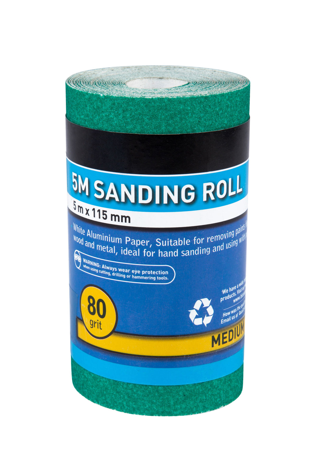 Blue Spot 5mtr 115mm Sanding Roll 80 Grit