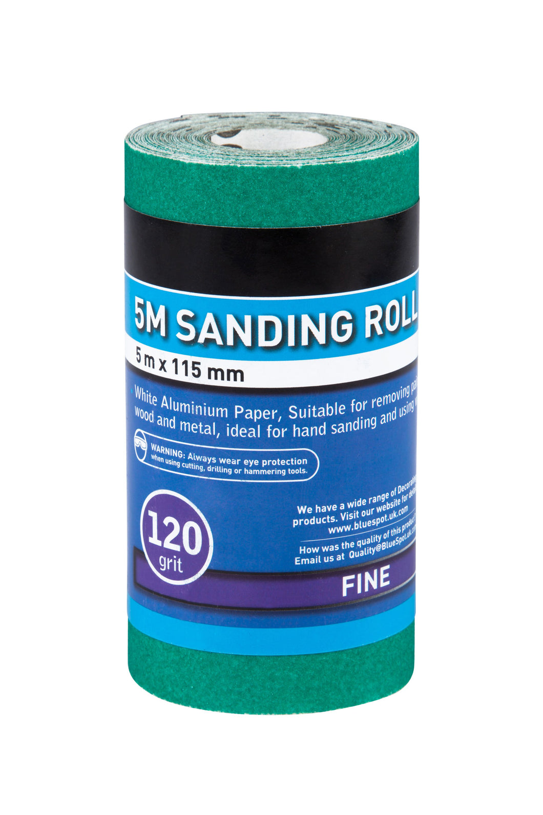 Blue Spot 5mtr 115mm Sanding Roll 120 Grit