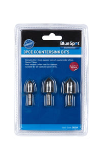 Blue Spot 3 Piece 6mm (1/4) Hex Shank Countersink Bit Set