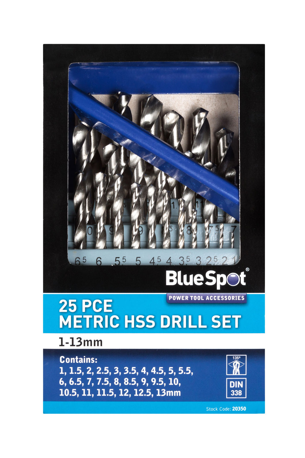 Blue Spot 25 Piece HSS Drill Set (1mm - 13mm)