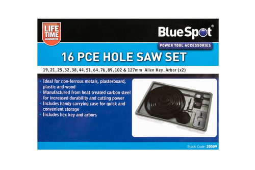 Blue Spot 16 Piece Hole Saw Set (19 - 127mm)