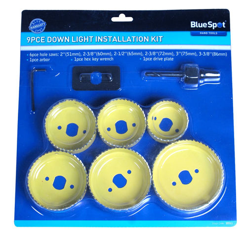 Blue Spot 9 Piece Downlight Installation Kit (51 - 86mm)