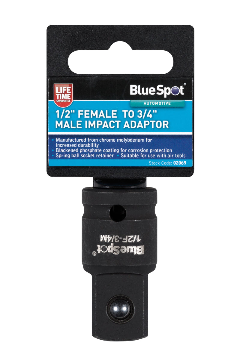 Blue Spot 1/2 Female to 3/4 Male Impact Adaptor – Just The Job Supplies Ltd