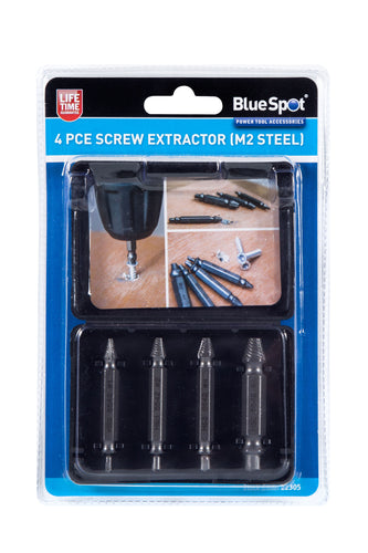 Blue Spot 4 Piece Screw Extractor (M2 Steel)