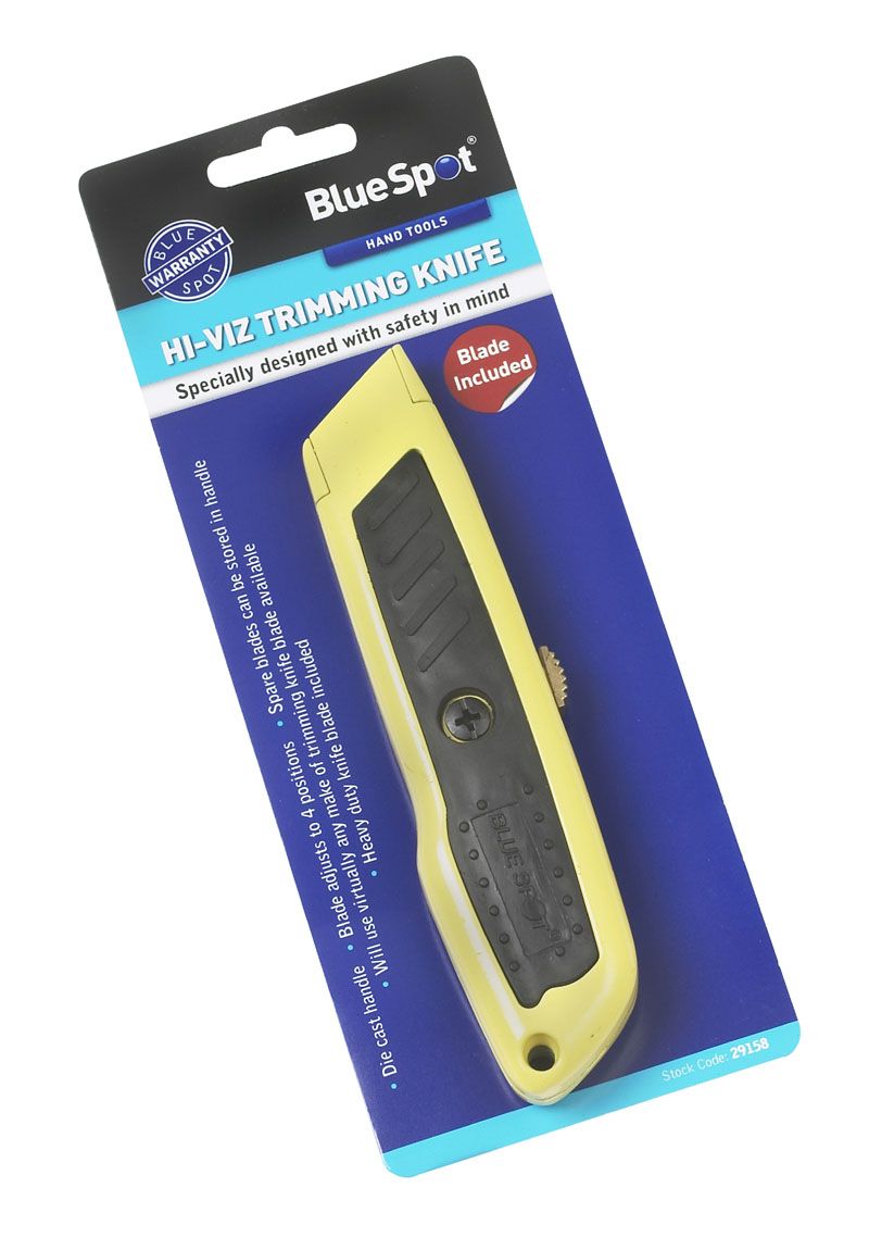 Blue Spot Soft Grip Hi-Vis Retractable Knife