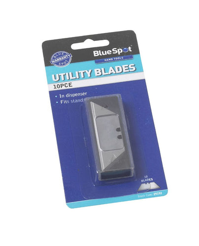 Blue Spot 10 Piece Utility Blades In Dispenser