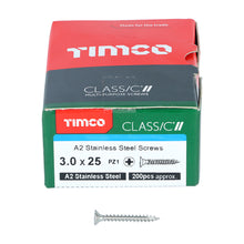 Load image into Gallery viewer, Timco 3mm - Classic Multi-Purpose Screws - Stainless Steel