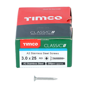 Timco 3mm - Classic Multi-Purpose Screws - Stainless Steel