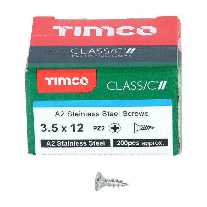 Timco 3.5mm - Classic Multi-Purpose Screws - Stainless Steel