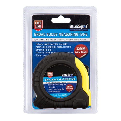 Blue Spot 10m (33ft) Extra-Wide Blade Tape Measure