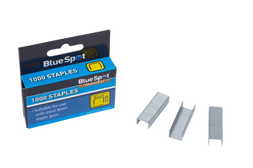 Blue Spot 8mm Crown Flat Wire Staples T50 Style