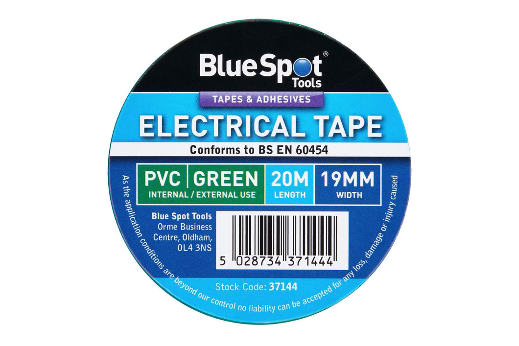 Blue Spot 20M Green PVC Electrical Tape