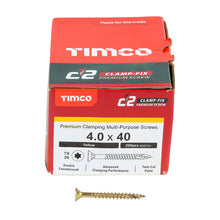 Load image into Gallery viewer, Timco Clamp Fix Multi Purpose Premium Screws - TX Drive - Yellow Passivated