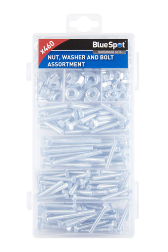 Blue Spot 460 Piece Assorted Nut, Washer And Bolt Set
