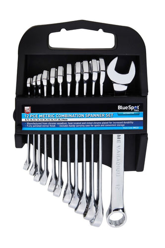 Blue Spot 12 Piece Metric Combination Spanner Set (8-19mm)