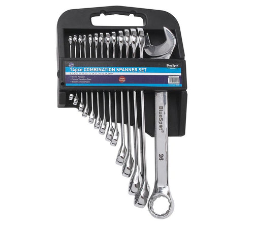 Blue Spot 14 Piece Metric Combination Spanner Set (6-26mm)