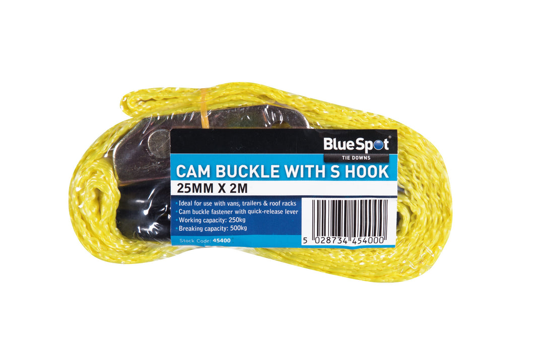 Blue Spot S Hook Cam Buckle (25mm x 2m/6ft)