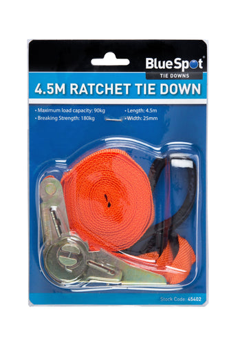 Blue Spot Ratchet Tie Down (25mm x 4.5m/15ft)