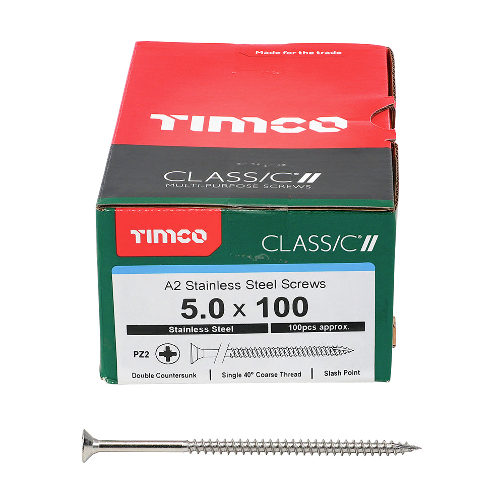 Timco 5mm - Classic Multi-Purpose Screws - Stainless Steel