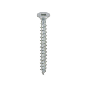 Timco 4mm to 5mm - Zinc Woodscrews - Square Recess