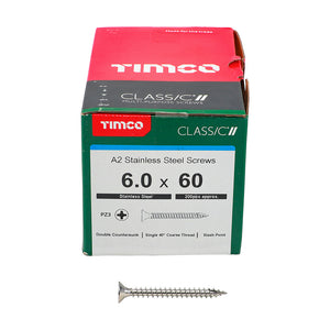 Timco 6mm - Classic Multi-Purpose Screws - Stainless Steel