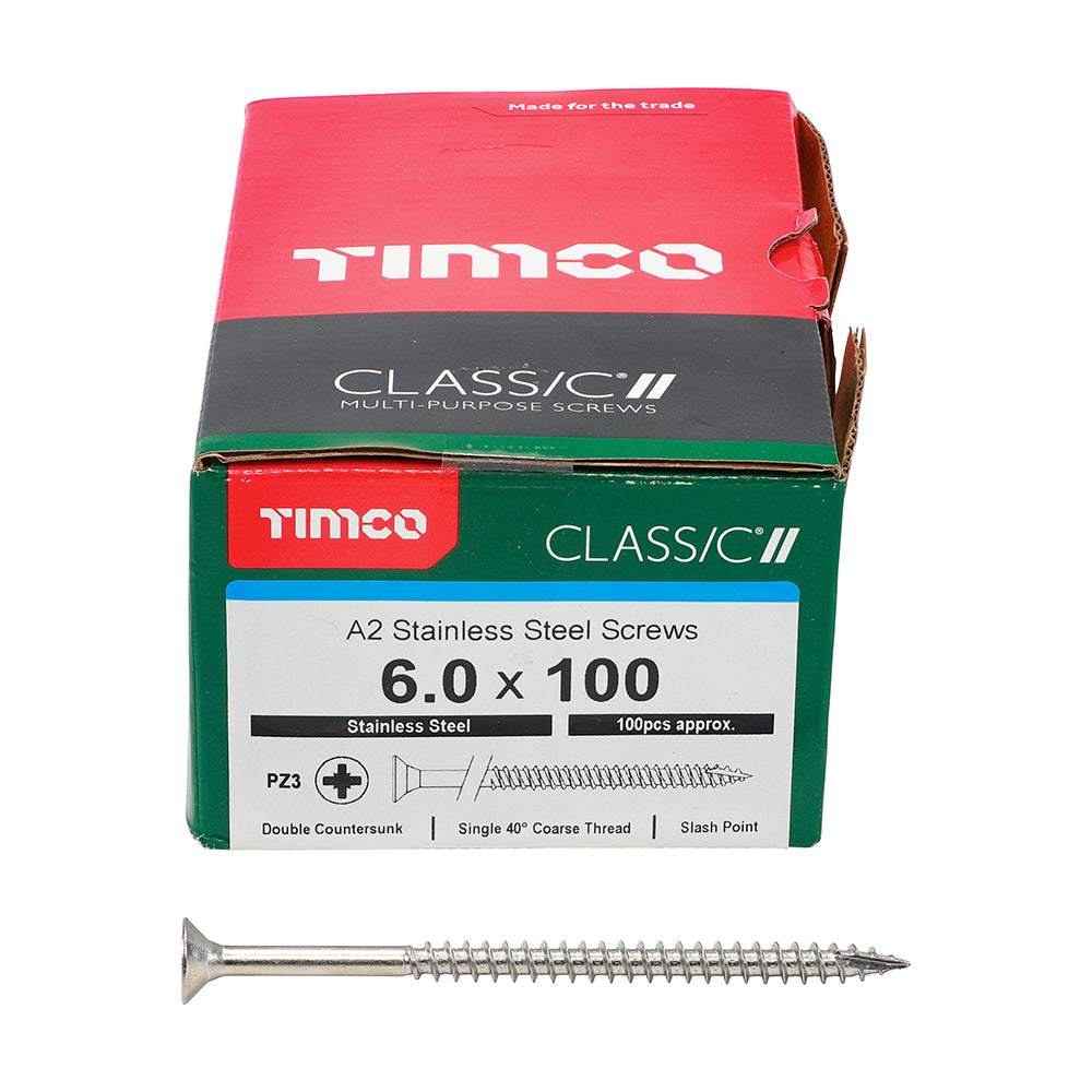 Timco 6mm - Classic Multi-Purpose Screws - Stainless Steel – Just The ...