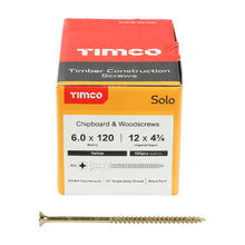 Load image into Gallery viewer, Timco 6mm - Woodscrews CSK - Yellow Passivated