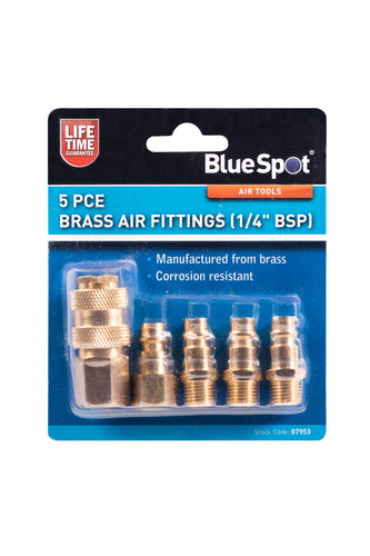 Blue Spot 5 Piece Brass Air Fittings (BSP)
