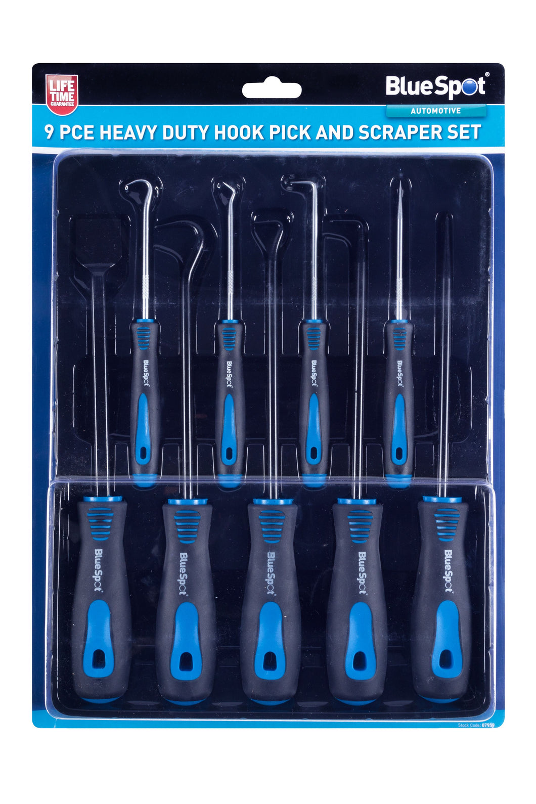 Blue Spot 9 Piece Heavy Duty Hook Pick and Scraper Set