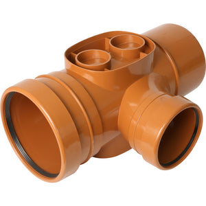 Aquaflow 160mm Drainage Reducer Branches - Double or Triple Socket - 160mm to 110mm