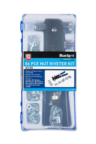 Blue Spot 86 Piece Nut Riveter Kit (M3 - M8)