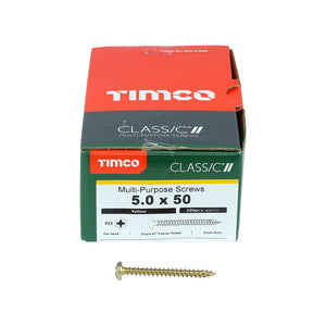 Timco Classic Multi-Purpose Screws - Pan Head - Yellow Passivated