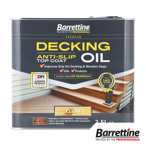 Barrettine Decking Oil Anti-Slip - 2.5L - Clear