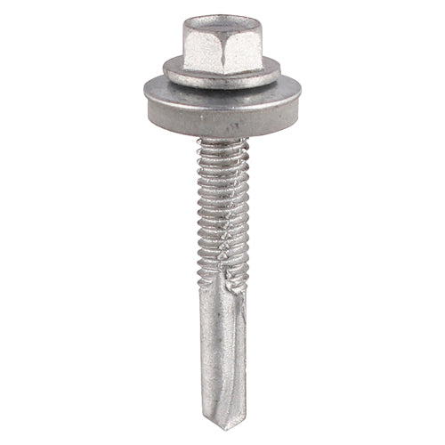 Timco Self-Drilling Screws - Hex - Heavy Section Steel - Exterior Silver