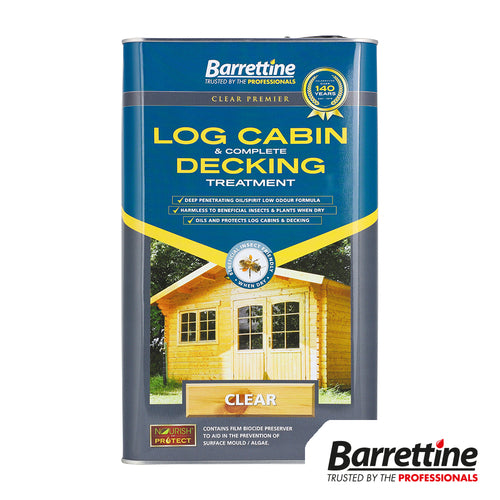 Barrettine Log Cabin & Decking Treatment - 5L - Clear