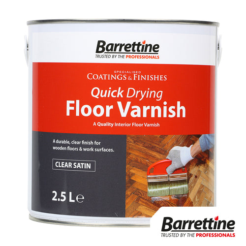 Barrettine Quick Drying Floor Varnish - 2.5L - Clear Satin