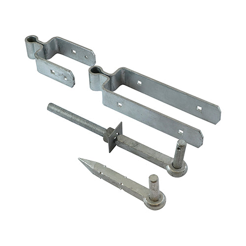 Standard Double Strap Hinge Set - Hot Dipped Galvanised - 300mm