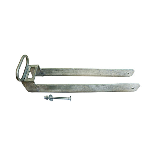 Throw-Over Gate Loop With Lifting Handle - Hot Dipped Galvanised - 350mm