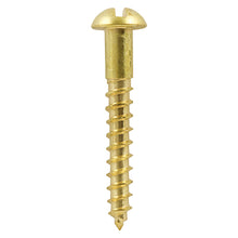 Load image into Gallery viewer, Timco Brass Woodscrews - Slotted Round Head