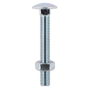 Timco M6 Carriage Bolts & Hex Nuts - Zinc