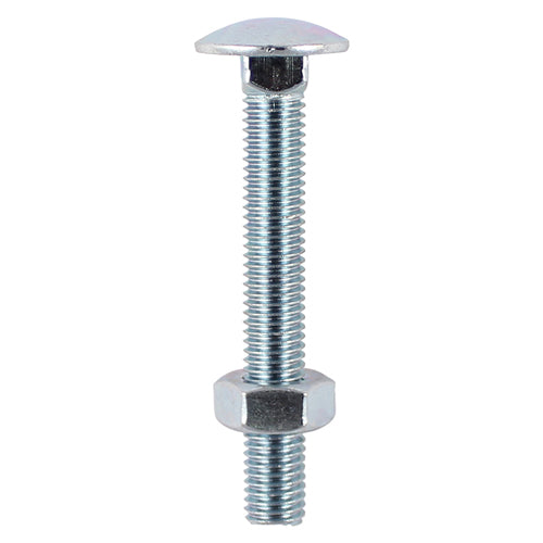 Timco M10 Carriage Bolts & Hex Nuts - Zinc