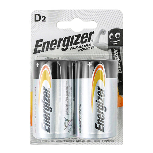 Energizer Alkaline Power Battery - D E95 - 2pack