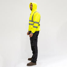 Load image into Gallery viewer, Hi-Vis Hooded Sweatshirt - Yellow